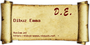 Dibuz Emma névjegykártya
